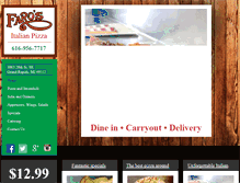 Tablet Screenshot of farospizza.com